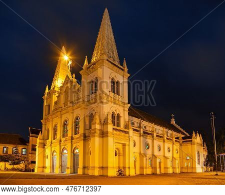 Santa Cruz Basilica Or Roman Catholic Diocese Of Cochin Church Located In Fort Kochi In Cochin, Indi