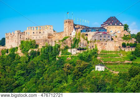 Rheinfels Castle Or Burg Rheinfels Is A Castle Ruin Located Above The Bank Of Rhine River In Sankt G