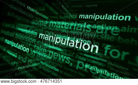 Manipulation Disinformation And Deep Fake News Headline Titles Media 3D Illustration