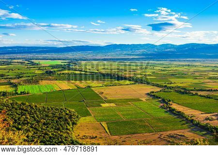 Alazani Valley In Kakheti. Kakheti Is A Region In Eastern Georgia With Telavi As Its Capital.