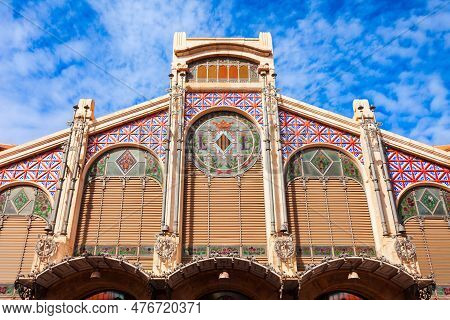 Valencia, Spain - October 16, 2021: Mercado Central Or Mercat Central Building Is A Public Central M