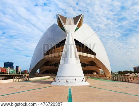 Valencia, Spain - October 16, 2021: Palau De Les Arts Reina Sofia Or Queen Sofia Palace Of Arts Is A