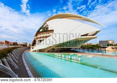 Valencia, Spain - October 16, 2021: Palau De Les Arts Reina Sofia Or Queen Sofia Palace Of Arts Is A