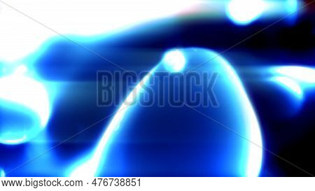 Laser Blue Transpicuous Liquid Bulbs With Intensive Shine - Abstract 3d Illustration