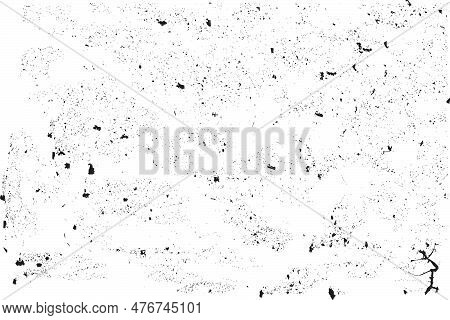 Abstract Grain And Dust Grunge Effect Vector. Grimy Concrete Texture And Rusty Metal Surface For Bac