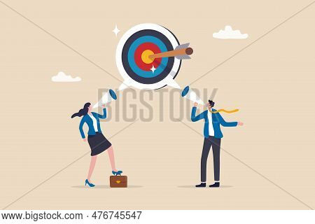 Effective Communication For Team Success And Achieve Goal, Meeting Or Discussion To Speak The Same G