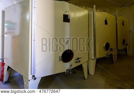 Old Equipment For Making Champagne Sparkling Wine From Chardonnay And Pinor Noir Grapes In Grand Cru