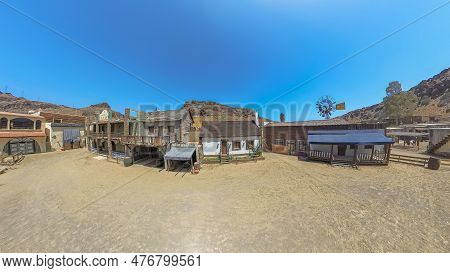 Sioux City Park, Gran Canaria - April 2023: Aerial View Over The Western-themed Sioux City Park. Nea