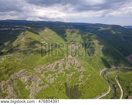 Aerial View Of Iskar Gorge Near Village Of Bov, Bulgaria
