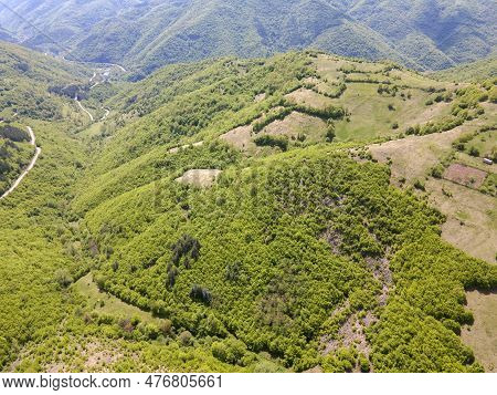 Aerial View Of Iskar River Gorge Near Village Of Ochindol, Bulgaria