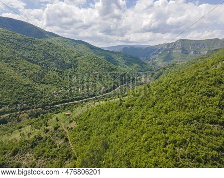 Aerial View Of Iskar River Gorge Near Village Of Ochindol, Bulgaria