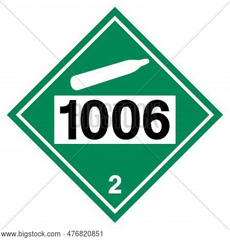 Un1006 Class 2 Argon Symbol Sign, Vector Illustration, Isolate On White Background Label .eps10