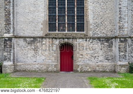 Hulst, Zeeland, The Netherlands - May 21, 2023 - Facade Of The Saint Wilibrordus Catholic Church In 