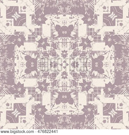 Gender Neutral Pink Linnen Seamless Pattern. Unisex Classy Minimal Style Dyed Background For Soft Fu