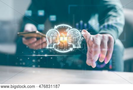 Digital Transformation Technology Strategy, Iot, Internet Of Things. Transformation Of Ideas And The