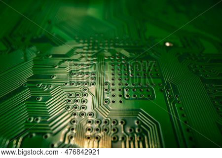 Electronic Circuit Board Background. Abstract Digital Technology Background. Electronic Computer Har