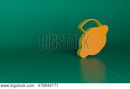 Orange Casino Slot Machine With Lemon Symbol Icon Isolated On Green Background. Gambling Games. Mini