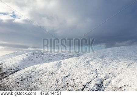 The Snow Covered Glenveagh Mountains And Glen In County Donegal - Republic Of Ireland