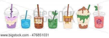 Bubble Milk Tea Special Promotions Design, Boba Milk Tea, Pearl Milk Tea, Yummy Drinks, Coffees, Spa