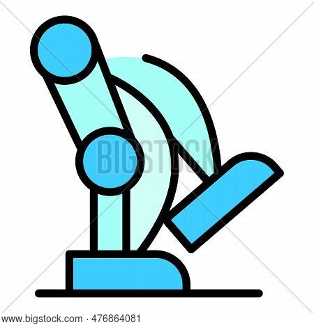 Exoskeleton Foot Icon Outline Vector. Robot Suit Man. Body Tech Color Flat