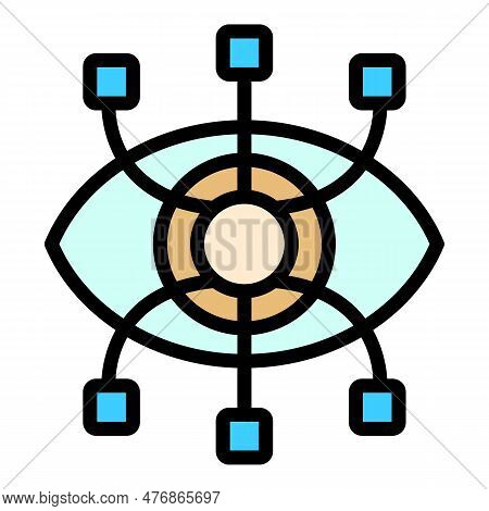 Drone Vision Icon. Outline Drone Vision Vector Icon For Web Design Isolated On White Background Colo