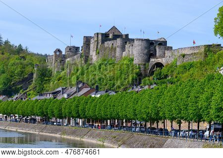 Walking In Medieval Town Bouillon With Fortified Castle, Luxembourg Province Of Wallonie, Belgium