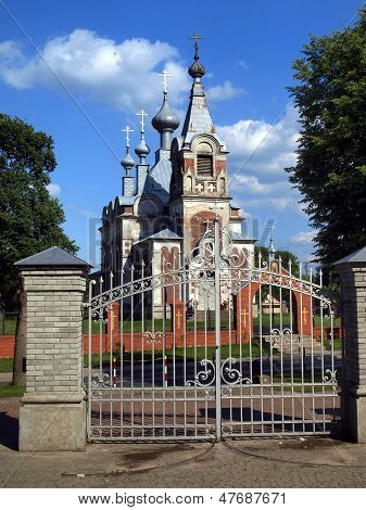 Picturesque Orthodox Church Of The Assumption Of The Blessed Virgin Mary In Slawatycze