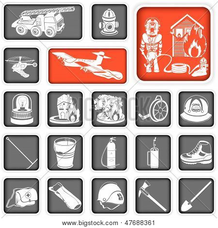 Strażak kwadrat Icons.eps
