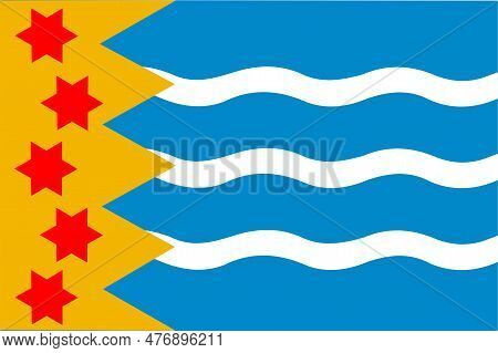Flag Of Oldambt Municipality (groningen, Grinslân Or Grunn Province, Kingdom Of The Netherlands, Hol