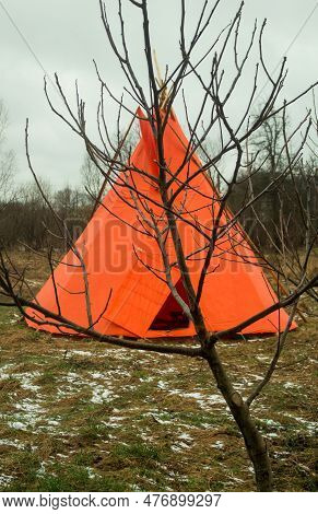View From The Window To The Wigwam Raindrops