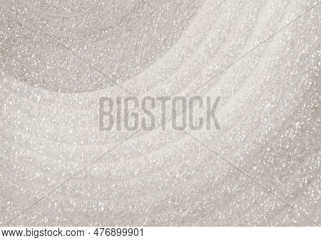 White Foam In A Roll Close-up, Building, Insulation Material Texture Background.