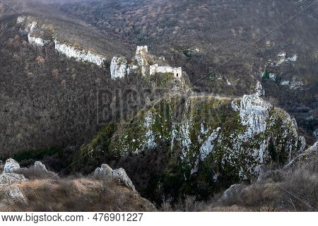 Remains Of Soko Grad Sokolac (falcon City) Medieval Fortress Near The City Of Sokobanja In Eastern S