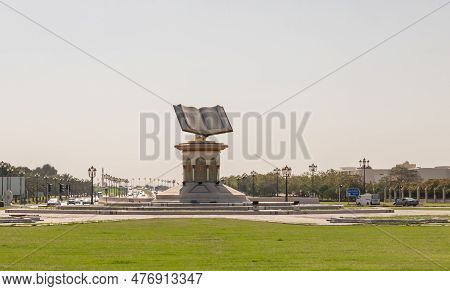 Sharjah, United Arab Emirates, March 17, 2023 : The Cultural Square Near The Sharjah Rulers Office I