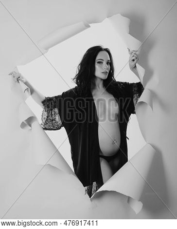 Future Mother Have Baby Inside. Womens Health. Girl With Big Belly. Life Birth Expectation. Love. Be