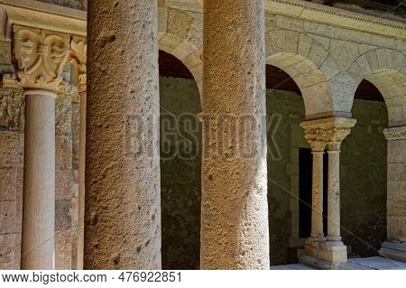 Vienne, France, May 26, 2023 : Cloister Of Saint-andre-le-bas, Founded In The 8th Century By Duke An