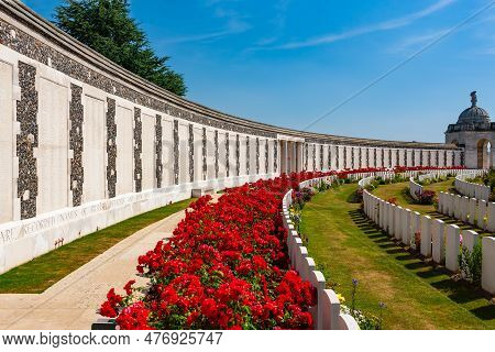 Zonnebeke, Belgium - July 8, 2010 : Tyne Cot Cemetery. The Largest Commonwealth War Cemetery In The 