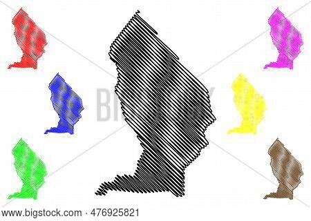 Macurure Municipality (bahia State, Municipalities Of Brazil, Federative Republic Of Brazil) Map Vec