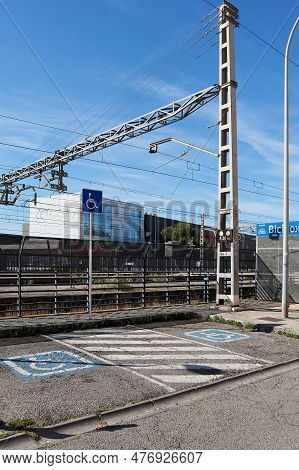 Gava - May 28, 2023: Parking Reserved For People With Mobility Problems