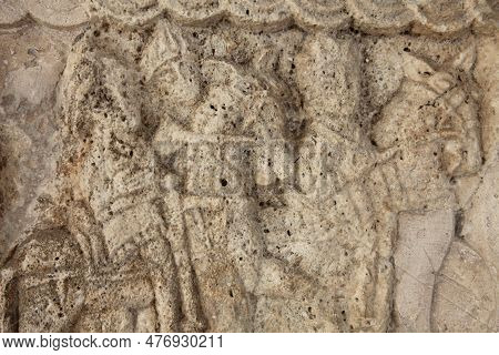 Zadar, Croatia - June 11, 2016: Pluteus From The Church Of St. Lawrence, Archeological Museum In Zad