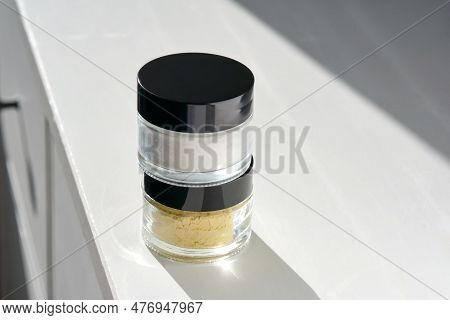 Two Closed Jars Of Enzime Face Scrub.