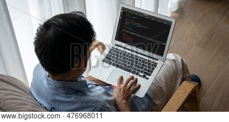 Software Development Programming On Computer Screen For Modish Application And Program Coding