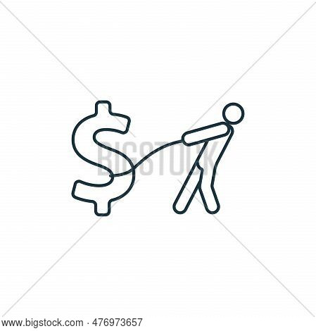 Pull Economy Icon. Monochrome Simple Sign From Digitalization Collection. Pull Economy Icon For Logo