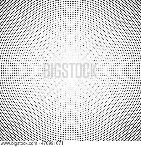 Halftone Geometric Black And White Round Dot Pattern Background