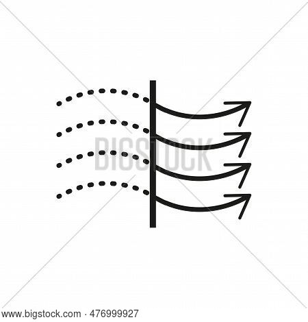 Air Purifier For Cleaning The Dust In The Bedroom. Vector Illustration.