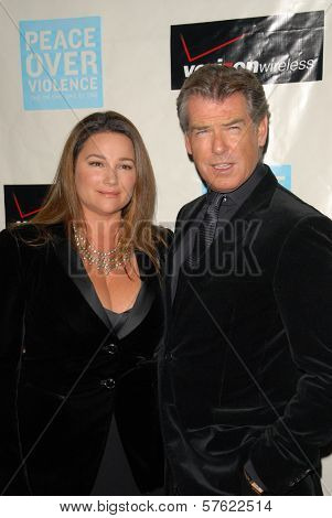 Keely Shaye Smith and Pierce Brosnan at the Peace Over Violence 38th Annual Humanitarian Awards, Beverly Hills Hotel, Beverly Hills, CA. 11-06-09