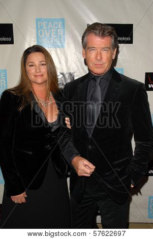 Keely Shaye Smith and Pierce Brosnan at the Peace Over Violence 38th Annual Humanitarian Awards, Beverly Hills Hotel, Beverly Hills, CA. 11-06-09