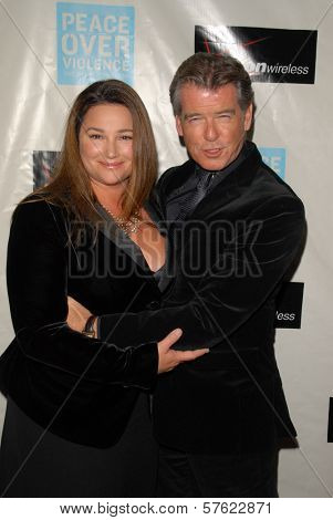Keely Shaye Smith and Pierce Brosnan at the Peace Over Violence 38th Annual Humanitarian Awards, Beverly Hills Hotel, Beverly Hills, CA. 11-06-09