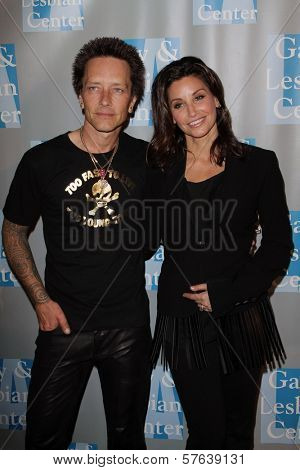 Billy Morrison, Gina Gershon at the L.A.Gay and Lesbian Center 