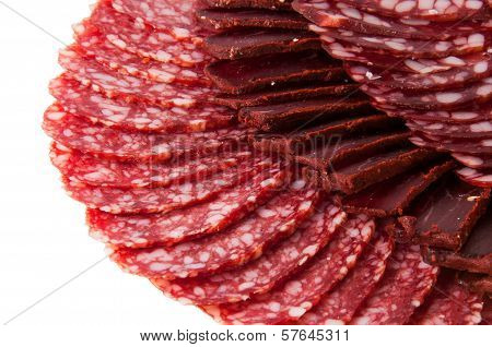 Sliced Basturma And Dried Sausages