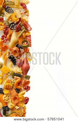 Colourful pasta mix
